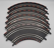 Lot Of 6 Carrera Flat Curves G Track Lot 1/43 Scale Slot Car - Free Box Shipping