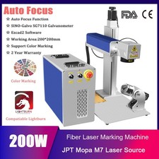 200W JPT Mopa M7 Fiber Laser Marking Machine Metal Engraving Support Lightburn
