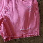 JUSTICE Denim Jean Sz 10 Mini Mom Hot Pink Distressed & Frayed Bottom Hem Shorts — photo 6