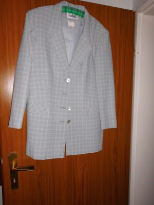 Damen Blaser Gr. 42 grau kariert von Madame