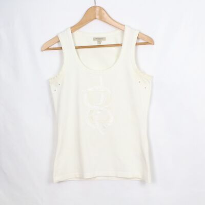 burberry london white tank top size S for women