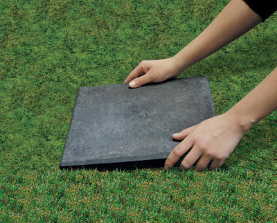 #ad 12quot; x 12quot; Stomp Stone Landscaping Patio Paver Recycled Rubber Faux Natural Slate $22.99