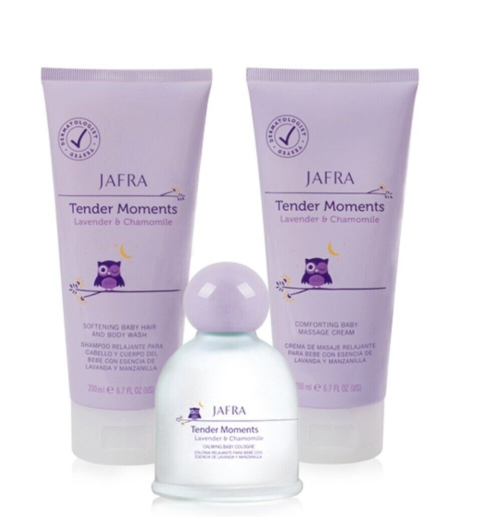 Jafra Tender Moments Lavander &Chamomile Set, cologne, body wash cream+