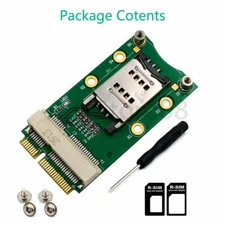 Mini PCI-E Adapter with SIM Card Slot for 3G/4G WWAN LTE GPS card