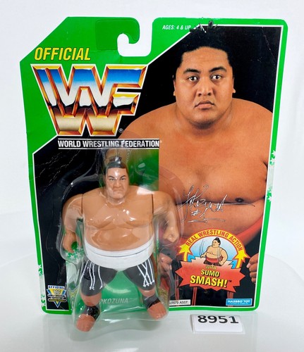 Vintage WWF Hasbro Yokozuna Series 11 Green Card 1...