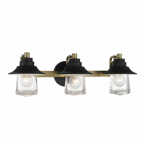 Minka Lavery Westfield Manor - 3 Light Bathin Sand Coal with Soft Brass Finish a