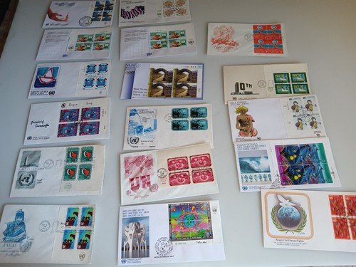 Vereinte Nationen FDC Lot 450 - 60er-80er Jahre Ersttagsbriefe - Bild 20 von 22
