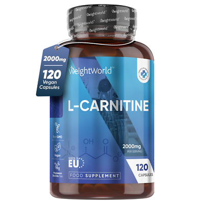 WeightWorld L Carnitine - 120Capsules 2000mg - alternative to L carnitine  powder
