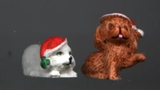 Concord Dollhouse Miniature ,Christmas Dogs  1:12 Scale #M966
