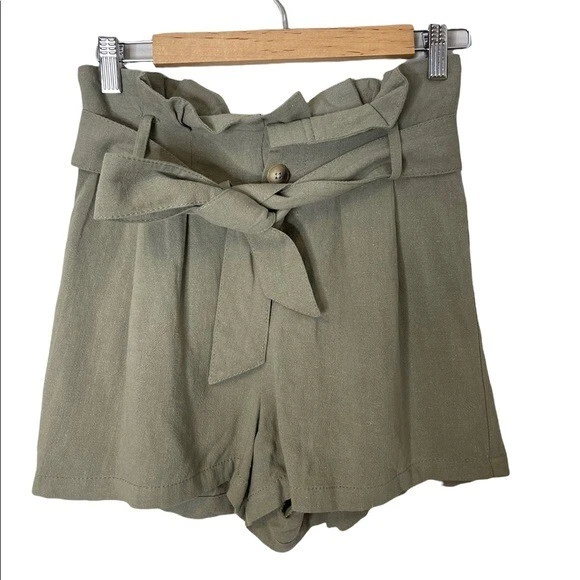 Topshop cheap linen shorts
