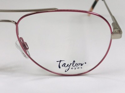 NEW Taylor Eyes Pink TATUM Aviator Eyeglasses 54/16/145 | eBay