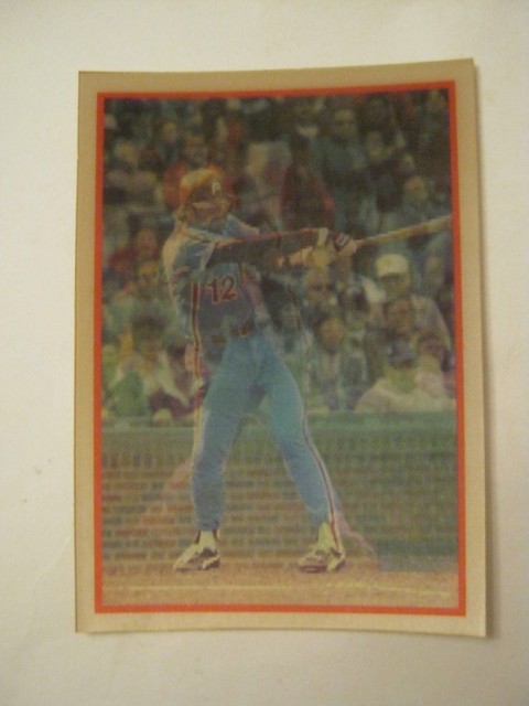 1986 Sportflics 166 Glenn Wilson 12 Magic Motion Baseball Card GS2 