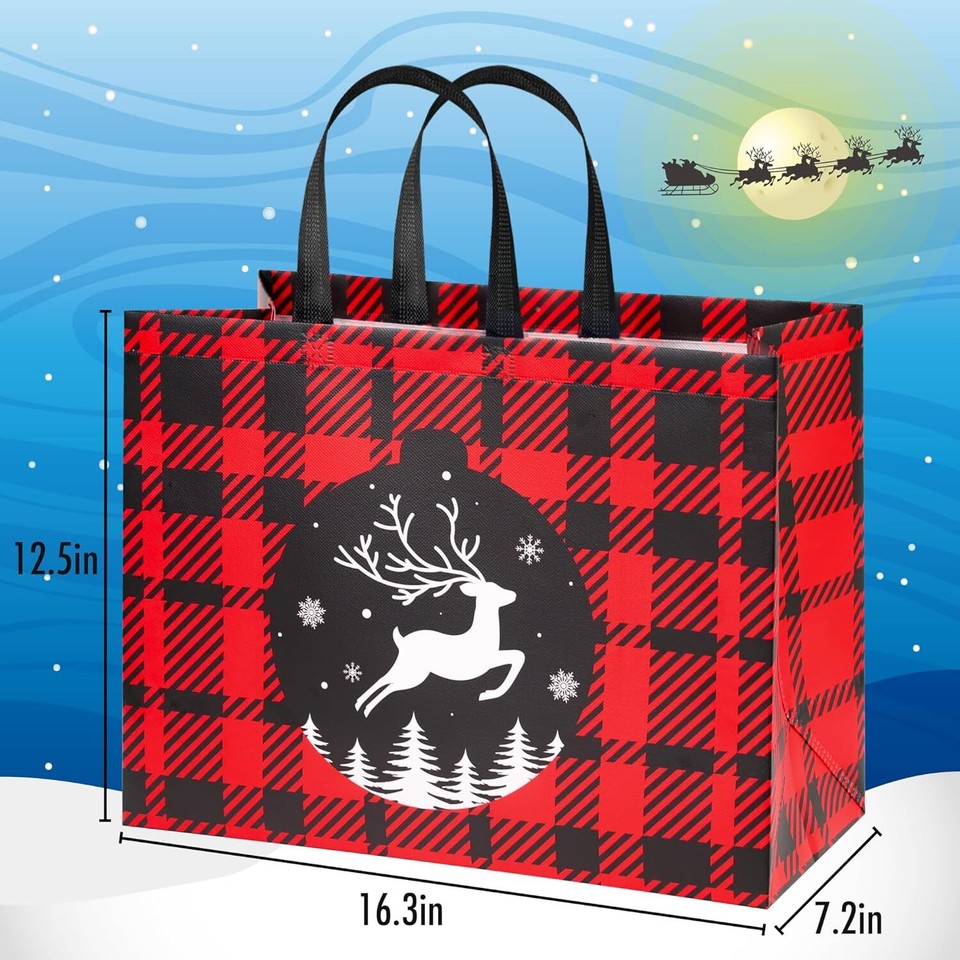 BLEWINDZ 18 Pcs Extra Large Christmas Gift Bags with Tissue Theme eBay