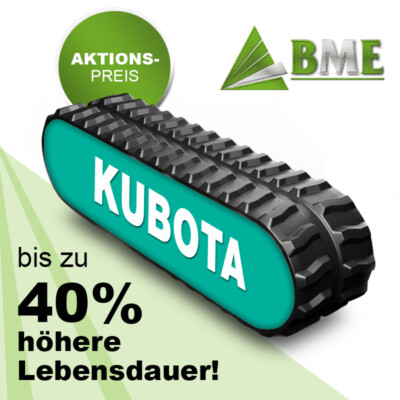 Gummikette Baggerkette für Kubota Minibagger Bagger - 2 Stück zum Aktionspreis!
