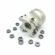 1×EMR 5R50-22 4Flute 50mm CNC Carbide Face Milling Cutter+10Pc RPMW1003MO BP1125