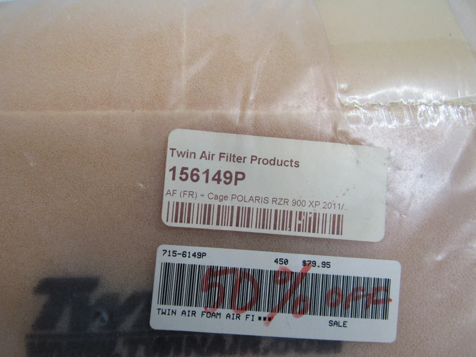 Nuevo Filtro de Aire Estándar con Jaula TWIN AIR 156149P Antiguo Stock - Polaris RZR #KT Foto 3 de 3