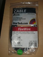 Lot of 2 NEW StarTech FireWire Cable 6-6 M/M 1394 6 and 4-4 M/M 1394 44 6