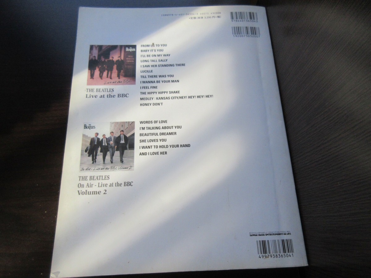 The Beatles Live at the BBC バンドスコア 2冊セット Beatles Live at The BBC 1 & 2 Selection Japan Band Score Song Book