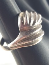 Vintage Solid Sterling Silver Textured Dome Knot Ring Size - 4 Grams