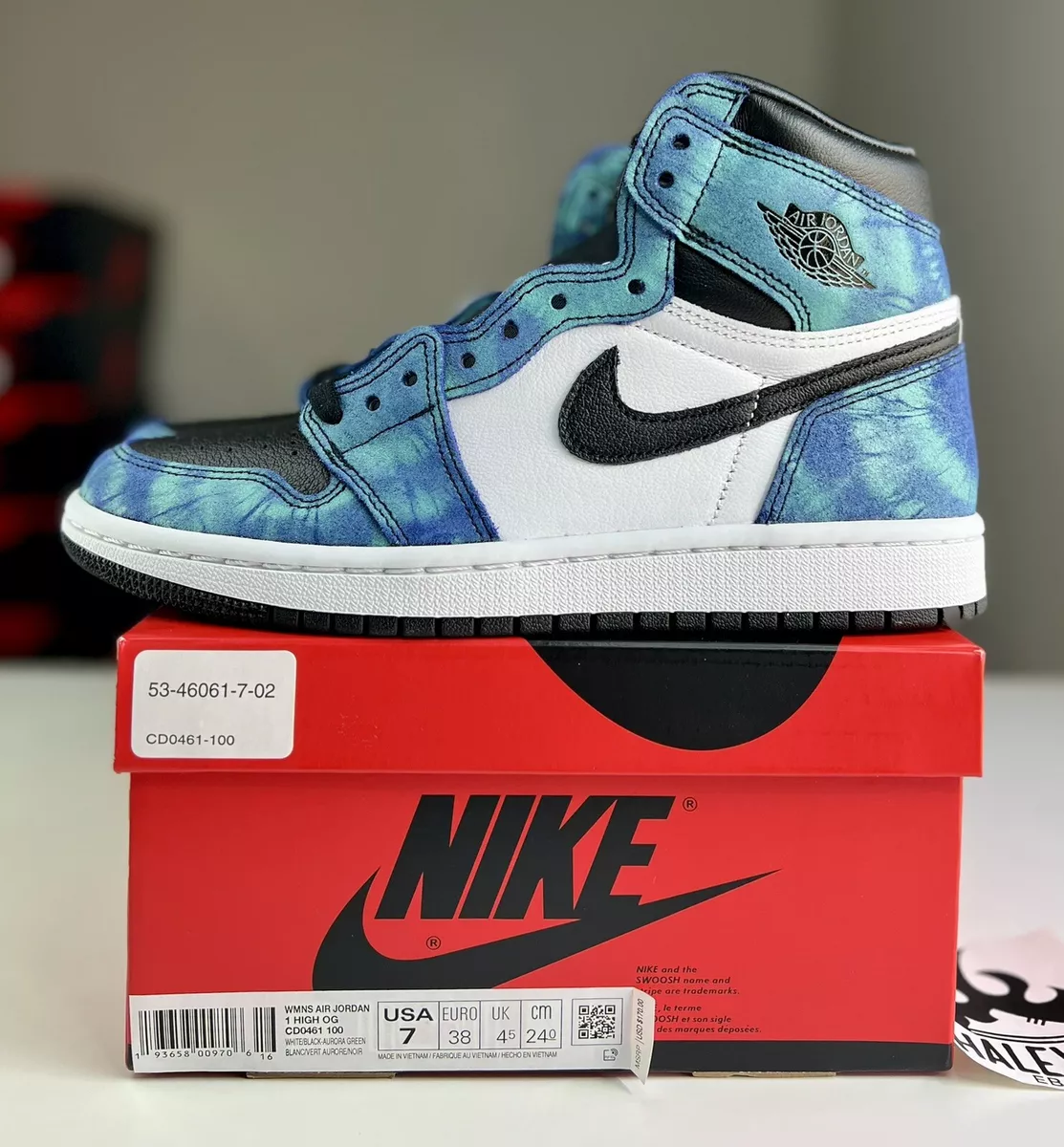 NEW Nike Air Jordan 1 Retro High Tie Dye (W) | Women's Size 5.5 | CD0461-100