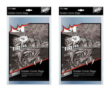 200 Ultra Pro Golden Age Size Comic Book Bags Acid Free 7-3/4" X 10-1/2"