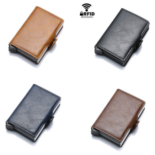 Kreditkartenetui mit Geldklammer Mini Portmonee RFID Schutz Wallet Geldbörse Neu - Bild 3 von 32