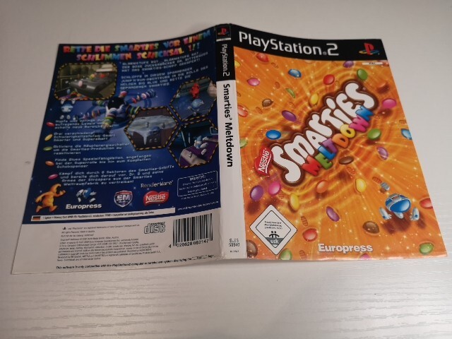 Smarties Meltdown - PS2 Playstation 2 Frontcover + Backcover Gebraucht
