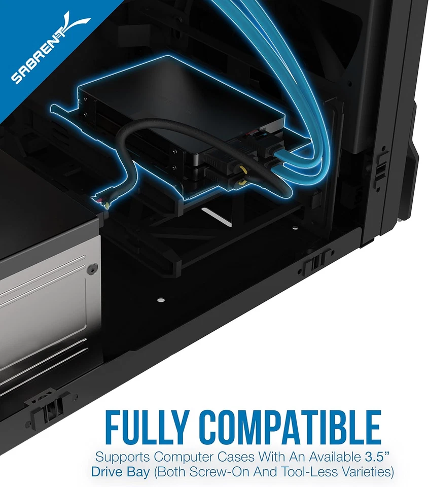 SABRENT 3.5 Inch to X2 SSD / 2.5 Inch Internal Hard Drive Mounting Kit [SATA - Image 4 of 4