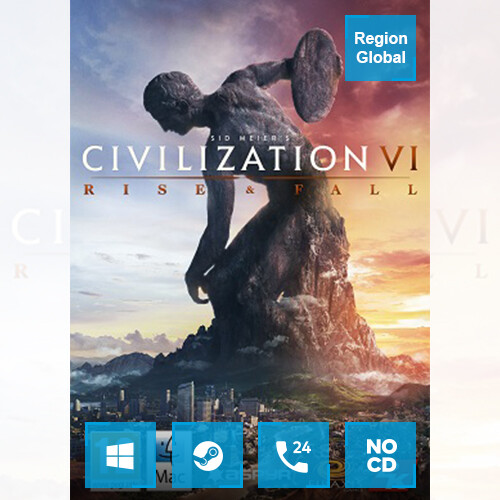 Sid Meier’s Civilization VI 6 Rise and Fall DLC PC Game Steam Key 