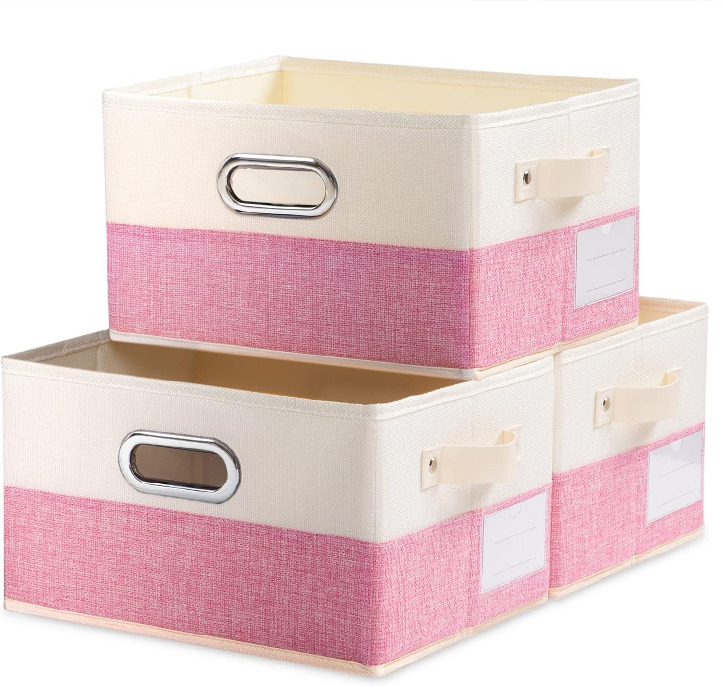Foldable Fabric Storage Bins [3-Pack] - Closet Organizer Baskets & Cubes