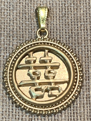 *NEUF LISTE* PENDENTIF CHINOIS "DOUBLE BONHEUR" FAIT MAIN XL VINTAGE LAITON - NEUF - Photo 1/7