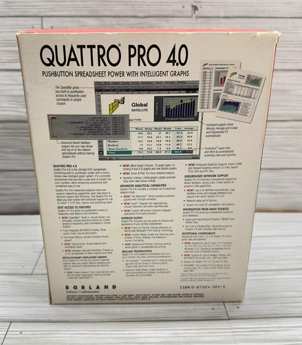 Borland Quattro Pro 4.0 for Windows, 3.5 Disk - B2 - Picture 4 of 9