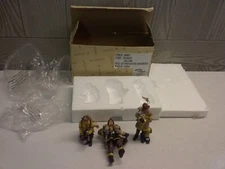 Vanmark Red Hats of Courage Firemen Ornaments 3-Pack w/Box Tags "Beyond The Task