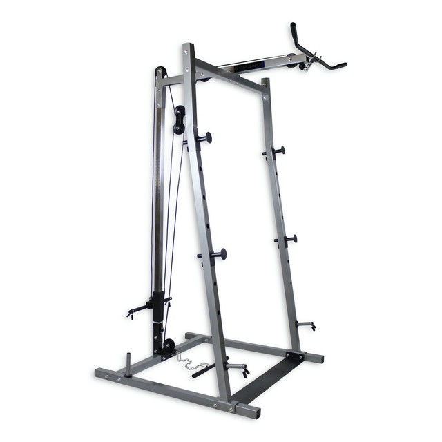 Gymano Pro Barbell Power Squat Rack With Lat Pull Down All Accessories for sale online eBay