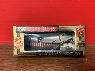 Vieux Leurre Crankbait L&S Mirrolure 00M – Vert/or – Pêche Freshwater Vintage