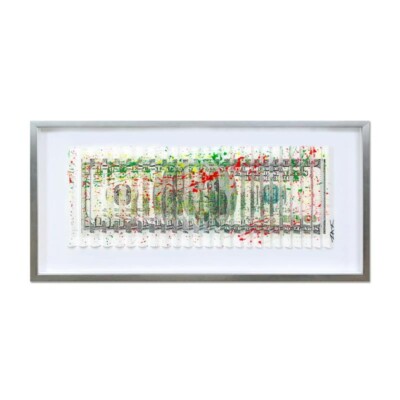 E.M. Zax, ''$100 Bill'' Framed One-of-a-kind 3D Polymorph Mixed Media, Hand Signed