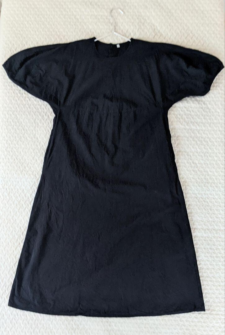 muji black dress Muji Organic Organic Cotton Black Dress