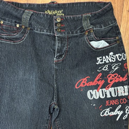 Kamikaze Stretch Tapered Jeans Womens Size 14 Measures 31X30 Hip Hop Street Y2K