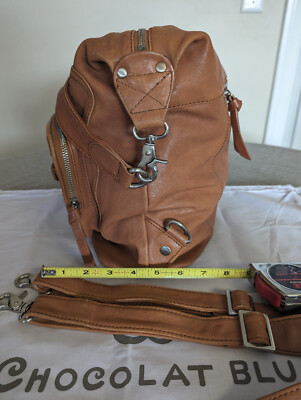 Chocolat Blu Brown Convertible Leather Hobo Shoulder Bag  display picture 2