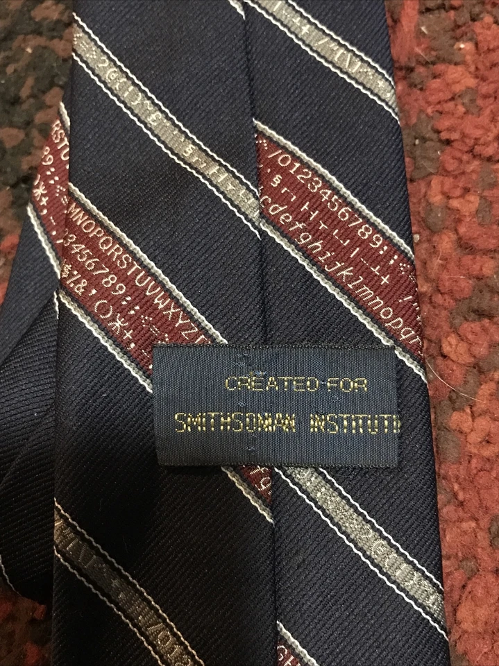Галстук Smithsonian Institute Computer Character Print Line красный синий - Изображение 3 из 3