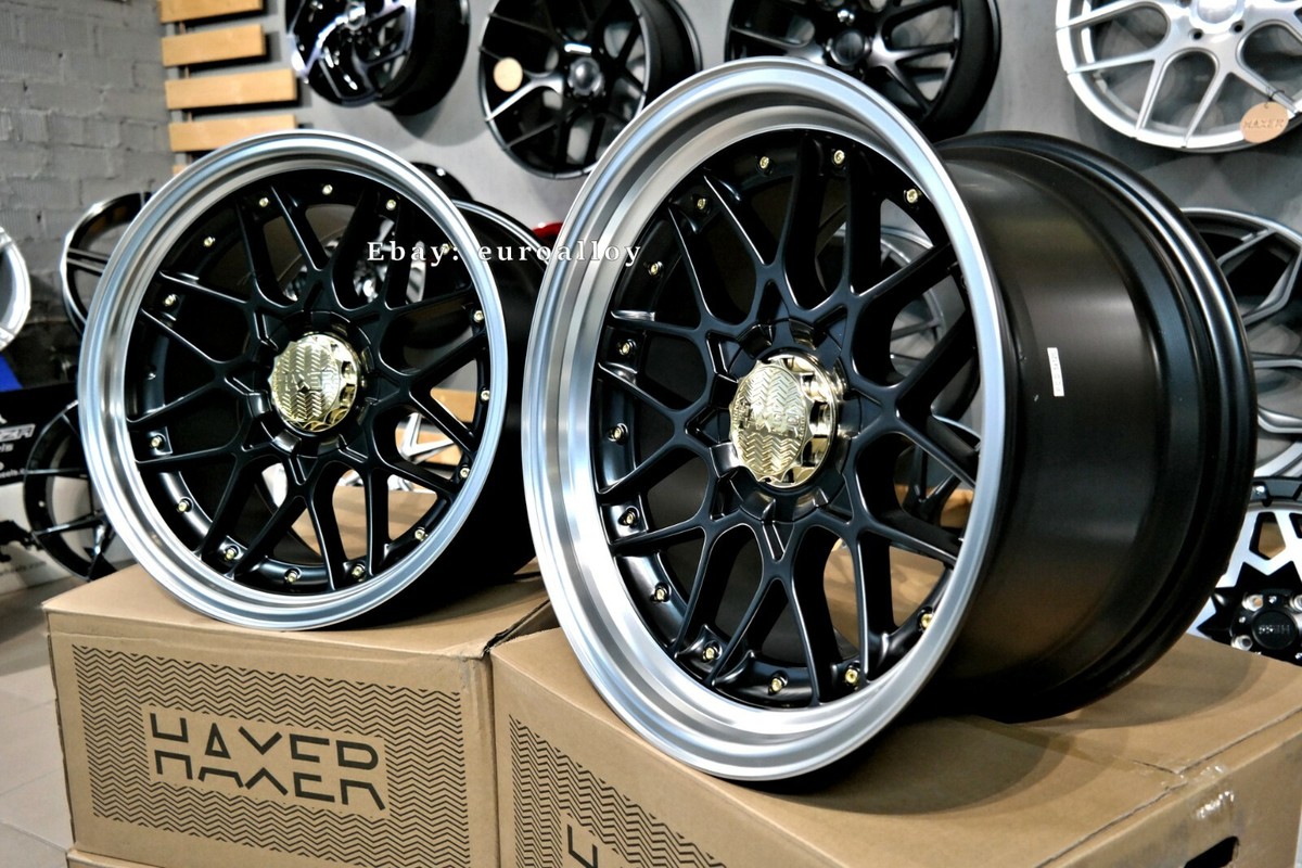 4 x 18 Inch 5x120/5x112 HX025 Style Black Matt Wheels: Fits For