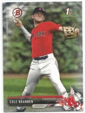 Cole Brannen Boston Red Sox 2017 1st Bowman Draft Baseball