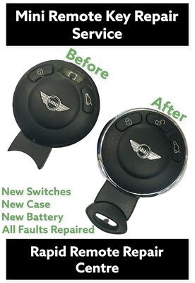 Repair service for Mini One Cooper S Clubman R55 R56 R60 remote smart ...