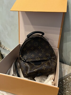 Louis Vuitton Palm Springs Backpack Mini Brown Canvas for sale