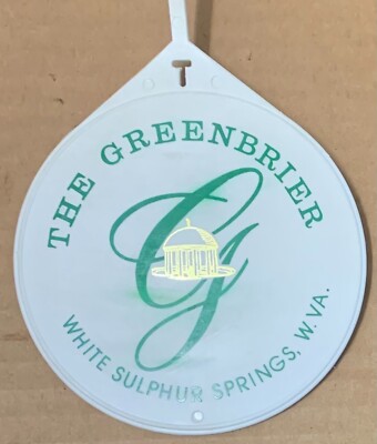 The Greenbrier Golf Bag Tag White Sulphur Springs WV West Virginia vinyl