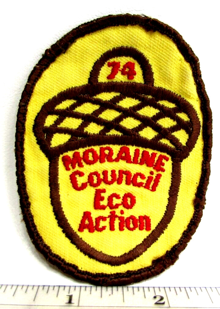 Parche de colección 1974 Action Eco Action Bellota Moraine Council Illinois Girl Scouts GSA