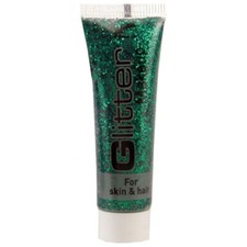 GRÜNES GLITTER MAKE-UP Halloween Karneval Fasching Disko Glitzer Schminke Farbe