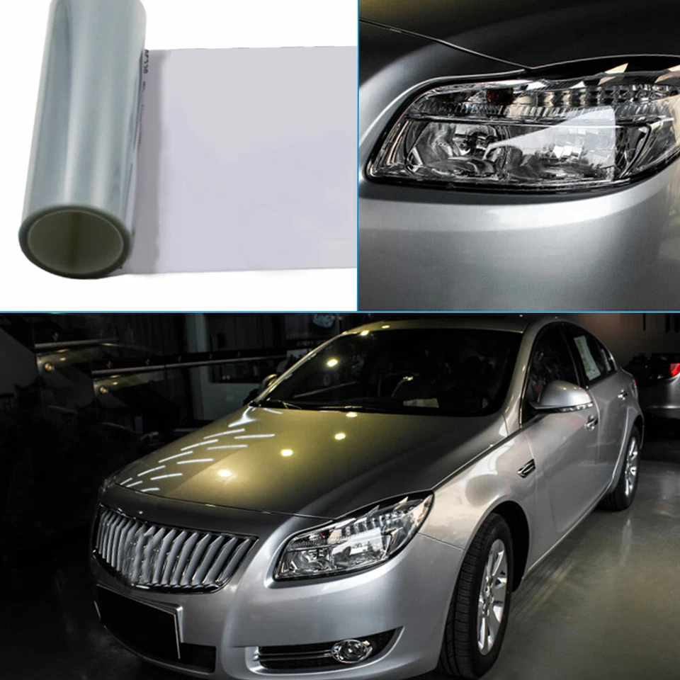 12''x48" Car Headlight Protector Film Tail Lamp Cover Stickers Wrap Accessories - Image 4 of 4