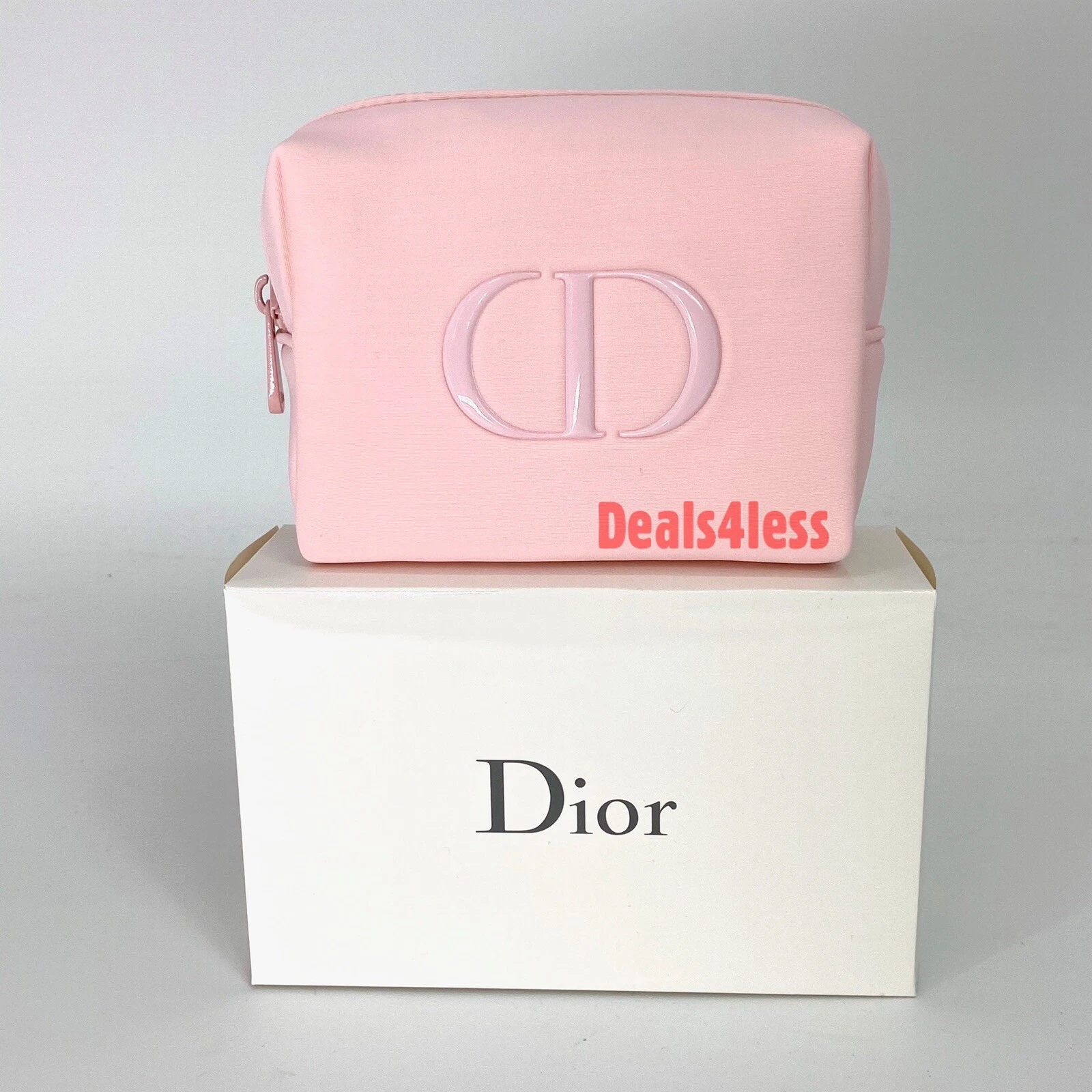 SAC POCHETTE DIOR CD LOGO ZIP MAQUILLAGE TOILETTE ÉTUI DOUBLE KIT ORGANISATEUR NEUF