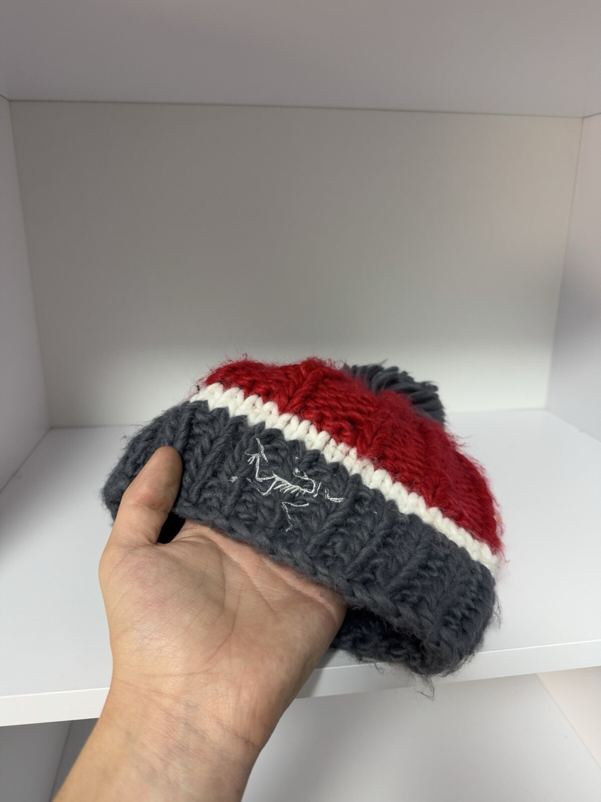 ARC'TERYX Cappello Arcteryx maglia lana vintage raro rosso taglia Os